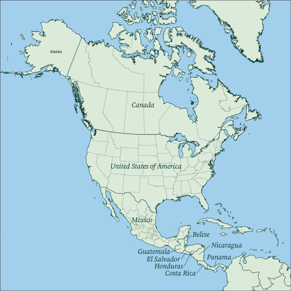 Map of North America